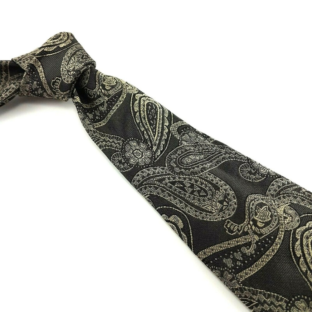 Robert Talbott Best of Class Black Paisley Tie